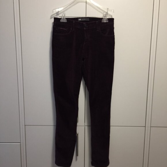 Womens Velvet Stretch Jeans/Pants sz W28 L32 - Wine - Picture 2 of 11